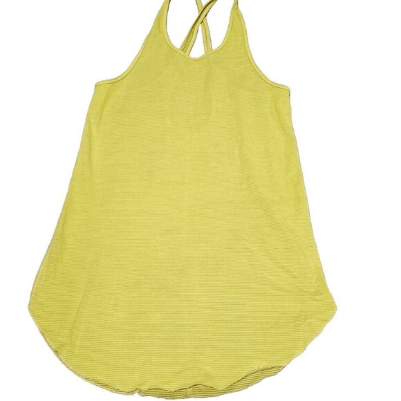 lululemon athletica Tops - Lululemon Crossback Top Blouse Shirt Women Size 10 Green Neon